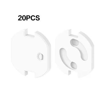 

20pcs Baby Safety Rotate Cover 2 Hole Round Standard Children Against Electric Protection Socket Plastic Security Locks