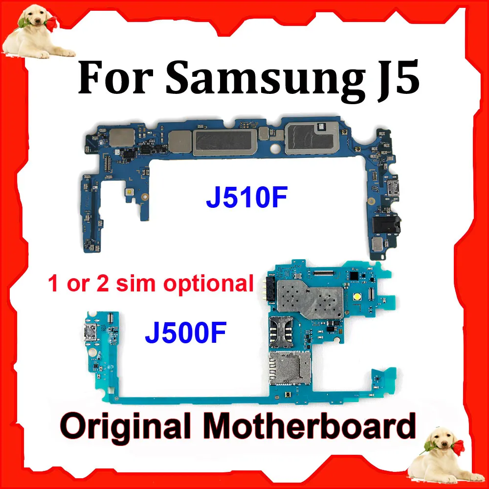 

Original Unlocked Motherboard For Samsung Galaxy J5 J500F J510F J530F Mainboard Android OS Clean IMEI w/ Full chips Logic Board