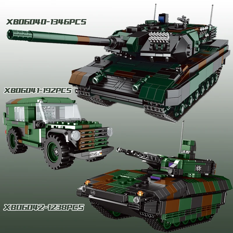 Xingbao Military Technic Axis panthet Tanks Infantry vehicle Building Blocks minecrafte Weapon War Chariot Army Toy Boy Gift Toy
