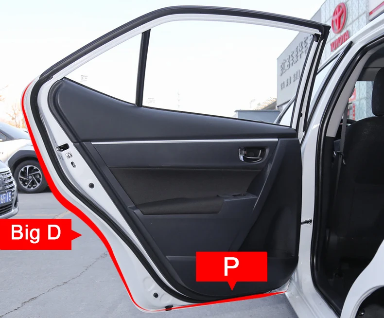 2 метра клейкая Автомобильная уплотнительная полоса авто дверь окно багажник уплотнение Пылезащитная звукоизоляция EPDM резиновые полосы Стайлинг