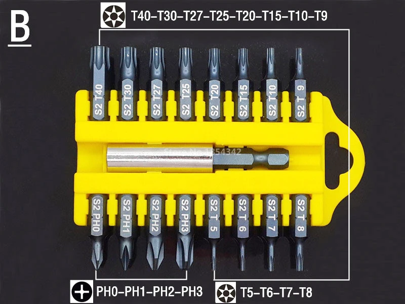 17 шт. Набор насадок для отверток с шестигранной звездой|star bit set|screwdriver bitsscrewdriver bits - Фото №1