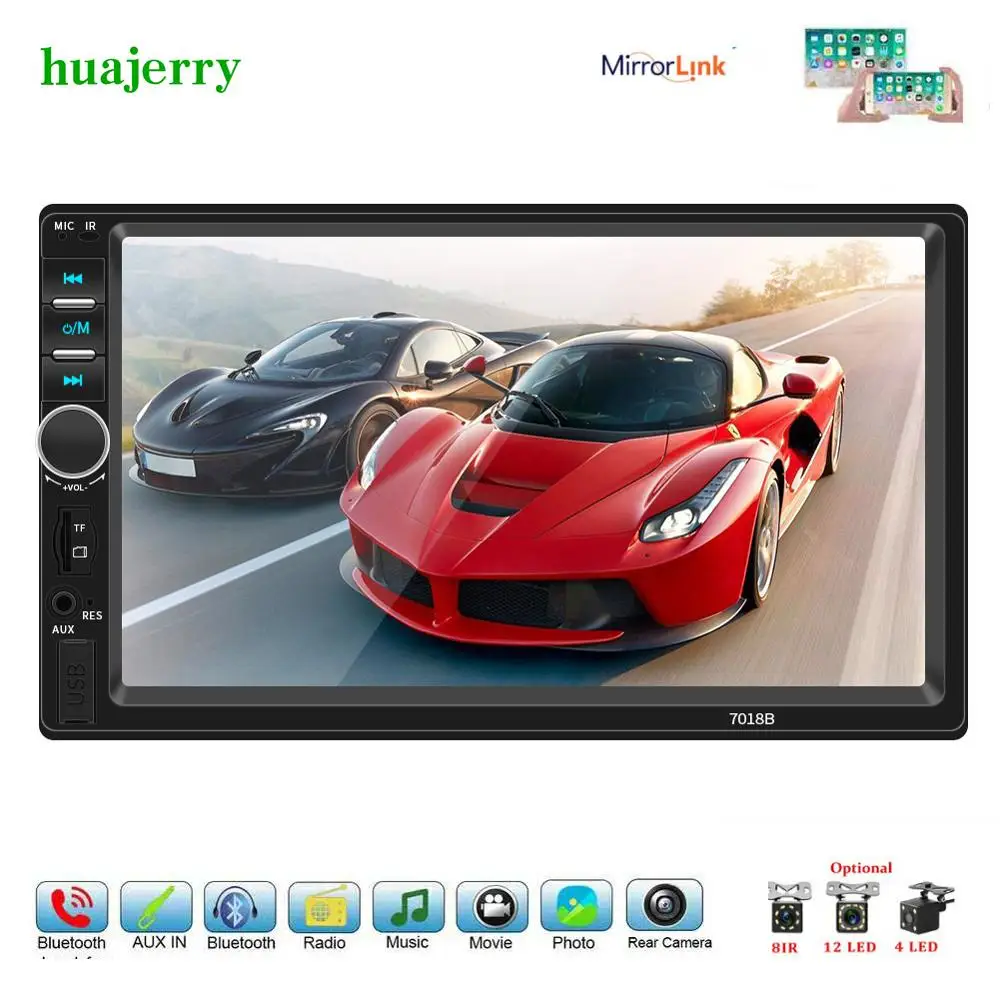 Huajerry 2 Din автомобильное радио Bluetooth 7 &quotсенсорный экран стерео FM аудио MP5 плеер SD USB