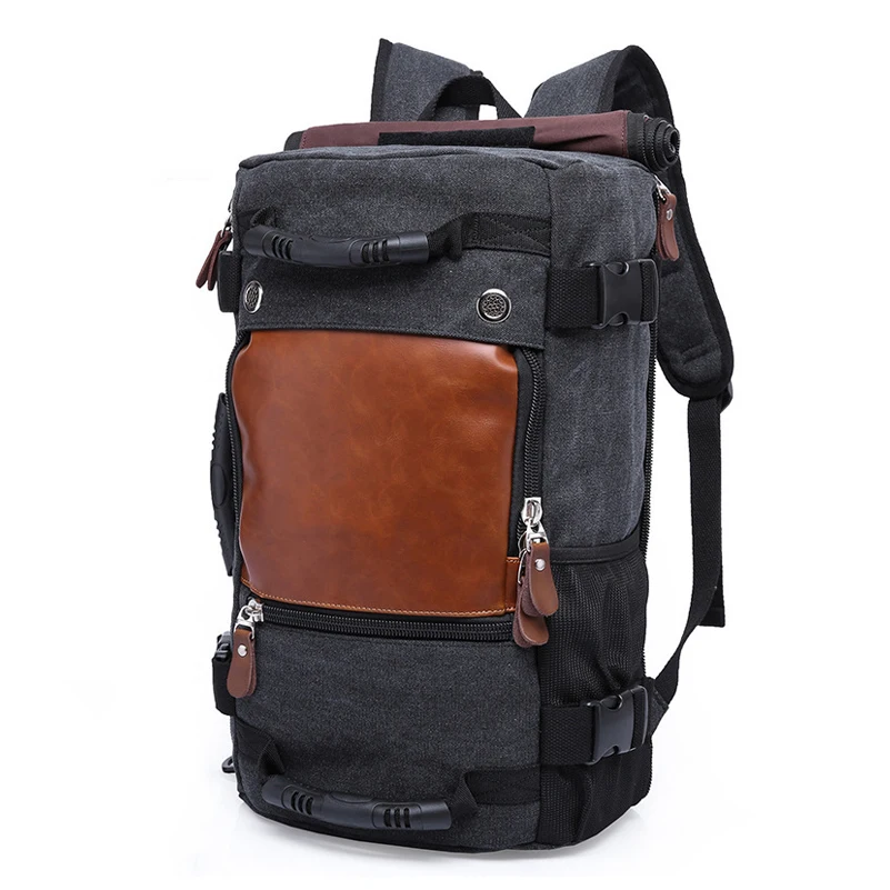 

Literary Retro Casual Large Capacity Canvas Backpack Men's Backpack Multi-Function Travel and Leisure Backpack