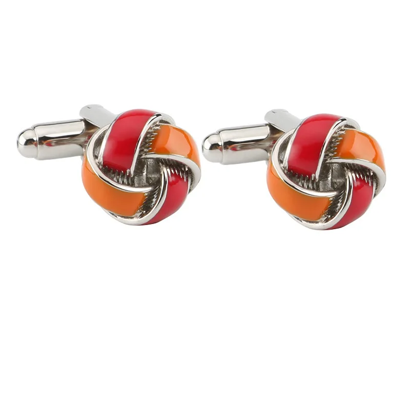 

Cufflinks Factory Double Color Epoxy Linen Flower Color Modeling Cufflinks Men French Shirt Sleeve Nail Business Gift C1271