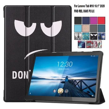 

Tablet PU Leather Smart Cover Stand Cover Case For Lenovo M10 FHD REL X605 FC 10.1 inch Tablet Case Funda Coque