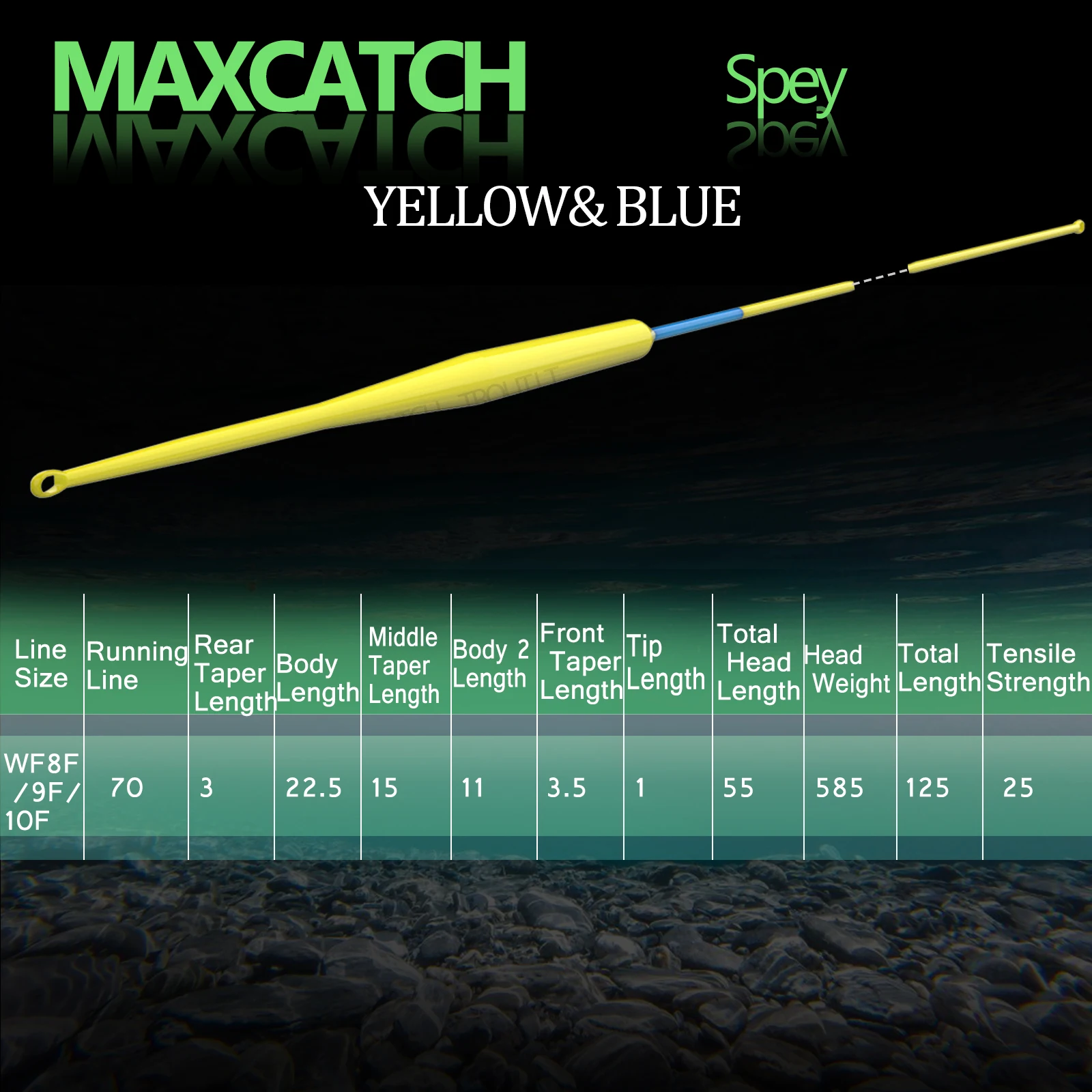 Рыболовная леска Maximumcatch 9/10 футов 7/8/WT с двумя сварными петлями|floating fly line|fishing linefly