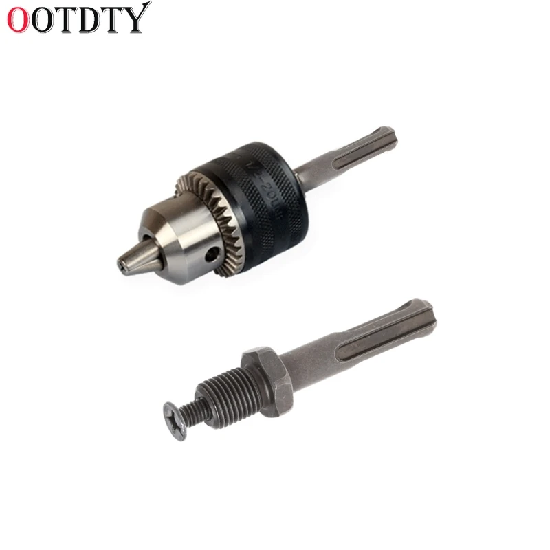 OOTDTY 12mm 스레드 디아 SDS 플러스 라운드 생크 드릴 척 어댑터 커넥터 회색