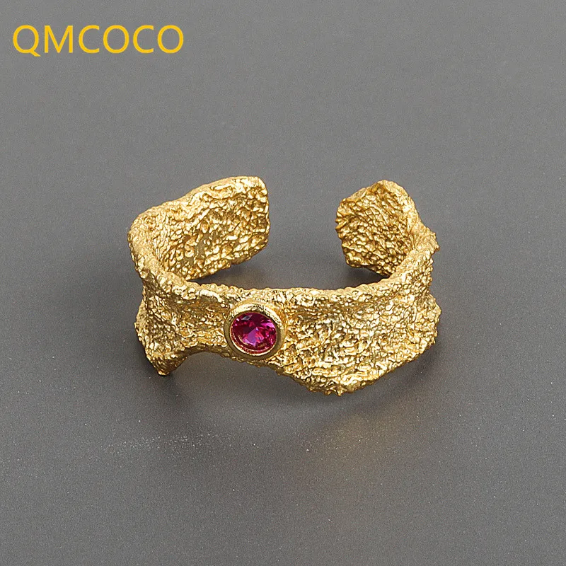 qmcoco-открытое-регулируемое-кольцо-для-женщин-серебряного-цвета-волна-матовый-красный-циркон-тренд-милый-сексуальный-элегантный-ручной-работы-хип-хоп-модные-кольца