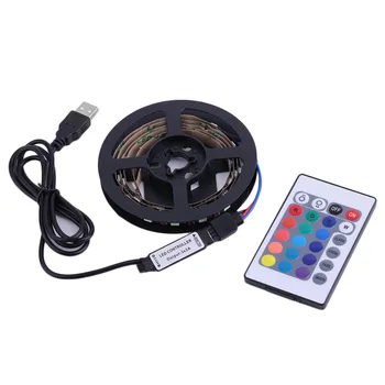 

1M/2M/3M/4M Low Power Consumption 5050 RGB USB LED Strip Light 4PIN Super Bright TV Back String Light Kits