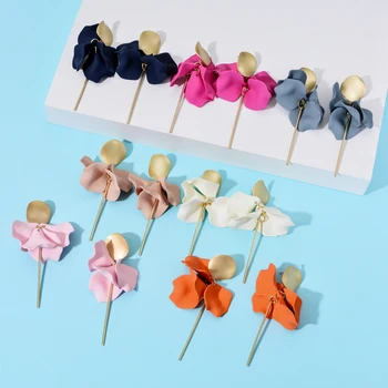 ZMZY Silver Plated Hooks Earrings For Women Bohemian Earrings Big Drop Earring 2021 Brincos Female DIY Fashion Jewelry