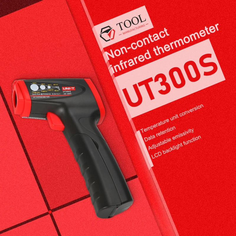 UNI T UT300S Бесконтактный инфракрасный термометр цифровой измеритель температуры