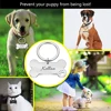 Llavero con chapa de identificación de mascota personalizada, nombre de identificación grabado para gato, Collar de cachorro, colgante, llavero, hueso, accesorios para mascotas ► Foto 3/6