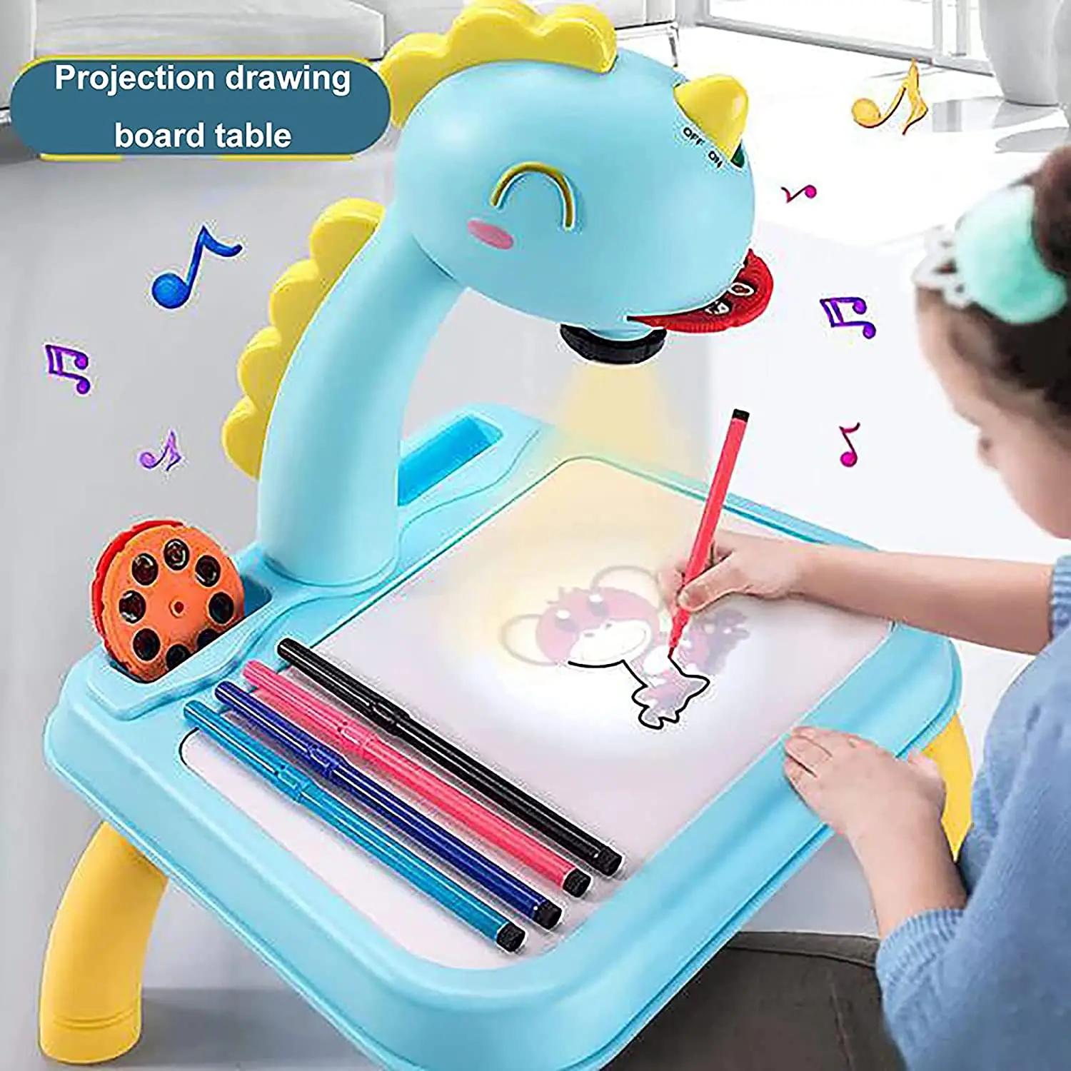 Kids Drawing Projector,All-in- Children Sketch Projector Kit,Trace And Draw  Toy