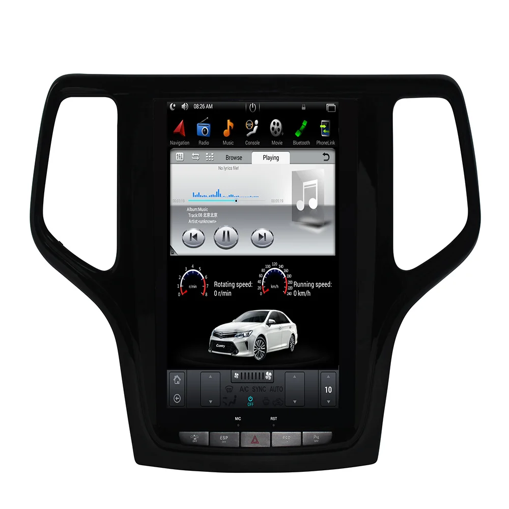10 4 ''Tesla стиль Android 9 0 автомобильный dvd плеер GPS навигация для JEEP Grand Cherokee 2012 2018