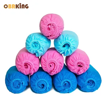 

100pcs/lot Disposable Shoe Cover Carpet Cleaning Shoe Cover Blue Thick Non-woven Shoe Covers Non-slip Shoes Accessories