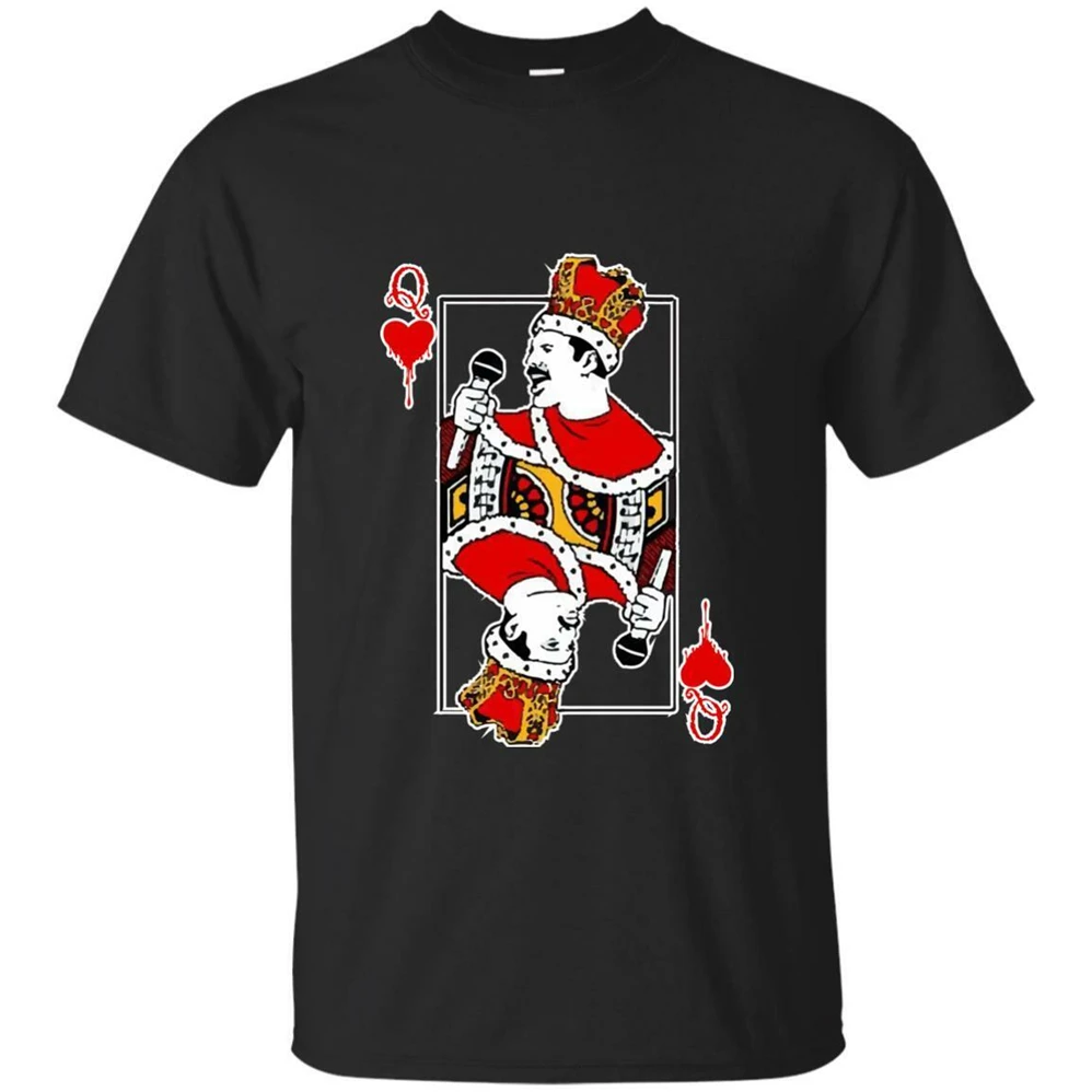 New Freddie Mercury Queen Of Hearts Card Theme Black T Shirt Super Fast Shipping Funny Design Tee Shirt T Shirts Aliexpress