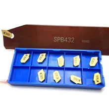 SPB226 SPB332 1 шт.+ 10 шт. SP200 SP300 SP400 высокое качество набор пазовки SPB долбежные и режущие вставки токарный станок с ЧПУ SPB держатель инструмента