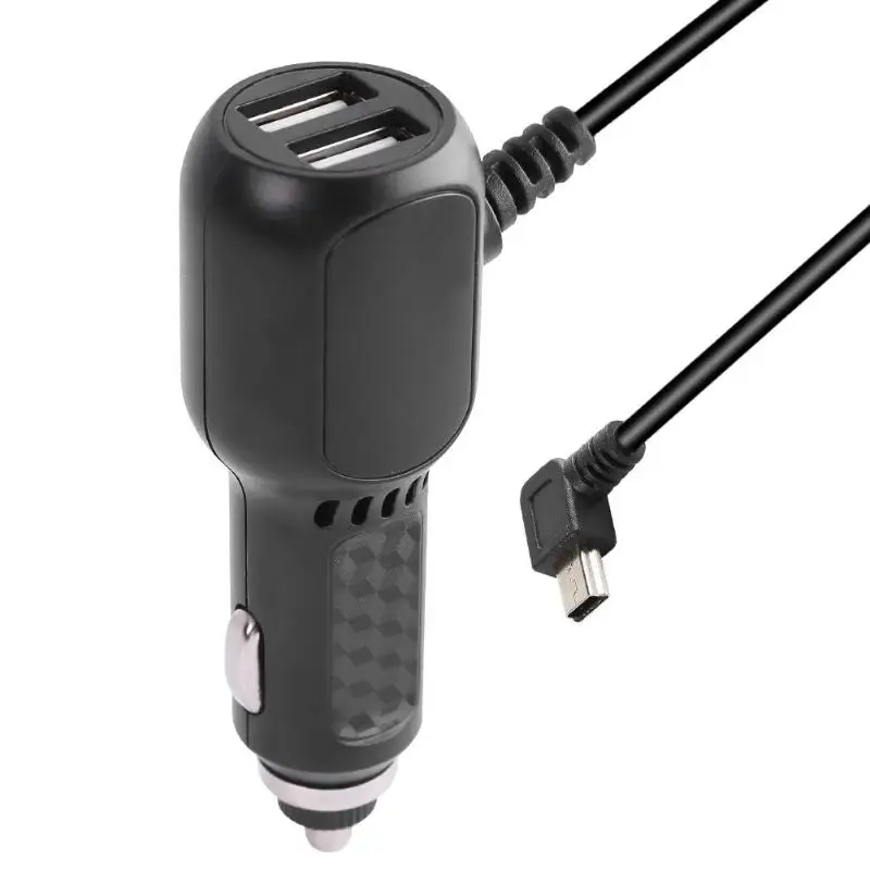 

For Anytek Car DVR Dashcam Camera Video Recorder GPS Phone 3.5m Cable 5V 3A Mini USB Car Charging Power Supply With 2 Port