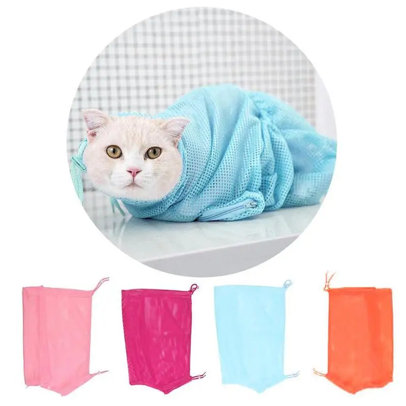Mesh Cat Bathing Bag Cats Grooming Washing Bags Cat Bath Clean Bag No Scratching Bite Restraint Cat Supplies Nail Cutting Mesh Cat Bathing Bag Cats Grooming Washing Bags Cat Bath Clean Bag No Scratching Bite Restraint Cat Supplies Nail Cutting