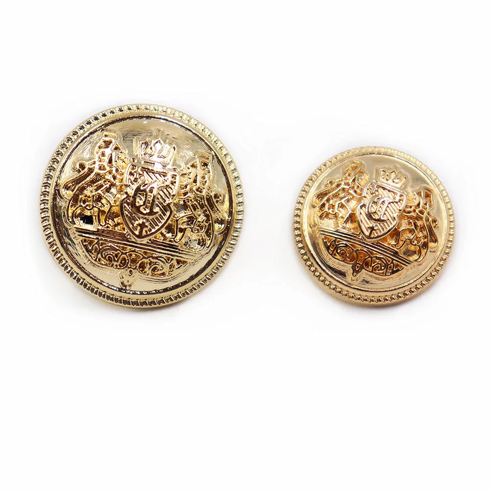 Metal Button Gold Color Sweater Coat Decoration Buttons Accessories DIY 10Pcs/Lot JS-0505