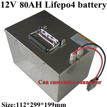 

12V 80Ah LiFepo4 Battery Pack with BMS for Motorhome Campers RV EV UPS Yacht Solar System Caravan+5A Charger