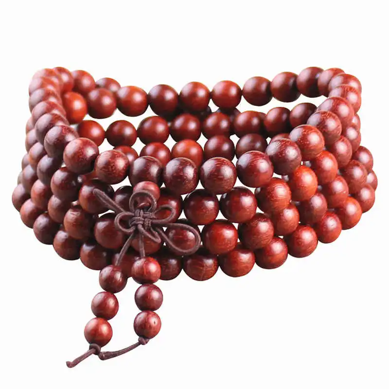 8mm 108pcs Sandalwood Buddha Bead Meditation Prayer Bead Mala Bracelet/Necklace 