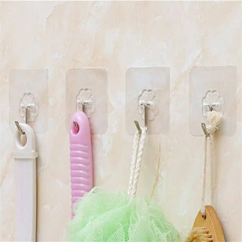 Strong transparent chuck wall hook kitchen bathroom wall hook vacuum, 6* 6 cm wall hook