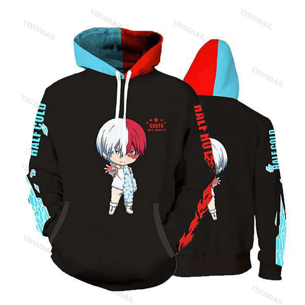 Худи Харадзюку с надписью Моя геройская Академия японское аниме Bakugou Katsuki мужская