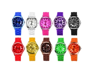 

Textured Blocky Chrysanthemum Petal Face Watch China Brand WoMaGe Watches Women Men Silicone Jelly Wristwatches relogio feminino