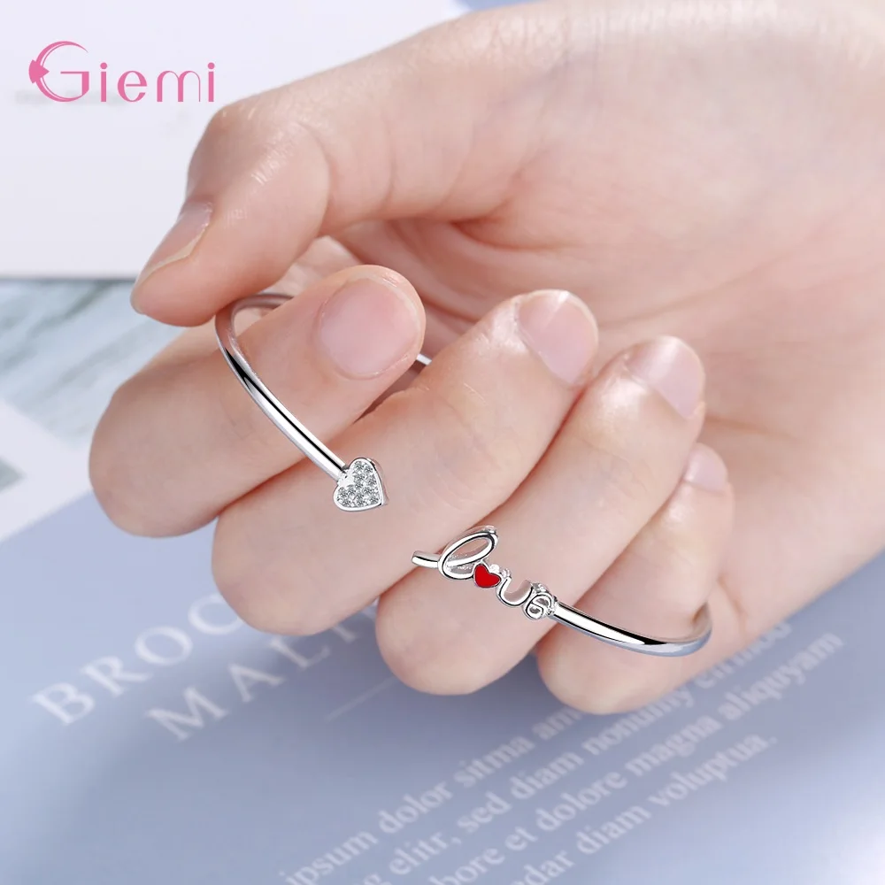 Butterfly Dragonfly Heart Charm Bangles 925 Sterling Silver Bracelets For Women Crystal Cuff Bracelet Zircon Jewelry Butterfly Dragonfly Heart Charm Bangles 925 Sterling Silver Bracelets For Women Crystal Cuff Bracelet Zircon Jewelry