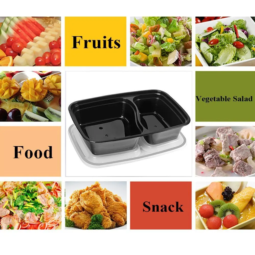 Disposable Plastic Microwavable Food Containers - 32oz Lunch Box 20pcs  Disposable - Aliexpress