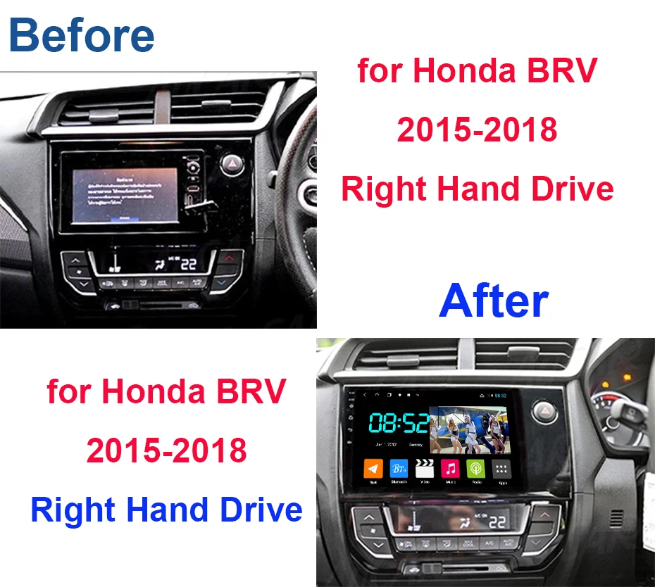 Best Android 8.1 CAR DVD 1din multimedia Navi system for Honda BRV 2015-2018 car gps navigation stereo Wifi head unit BT SWC WIFI 1