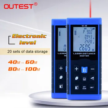 

OUTEST Electronic level Laser Distance Meter laser range finder 40M 60M 80M 100M Single continuous volume distance measurer