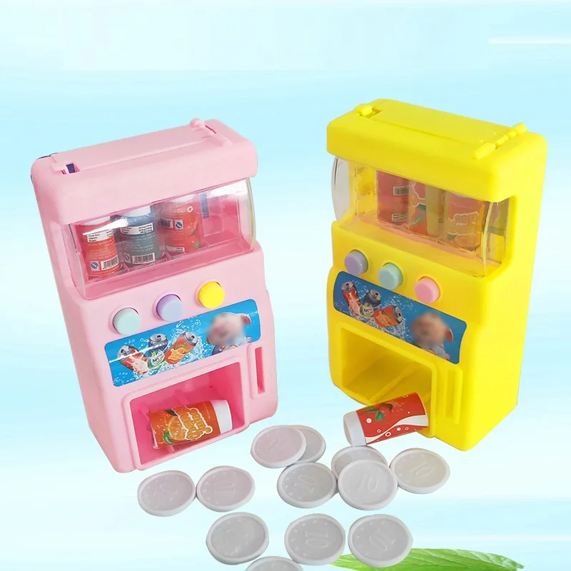 

Hot-selling Children's simulation mini-coin-operated beverage vending machine self-service beverage cute funny toys for children