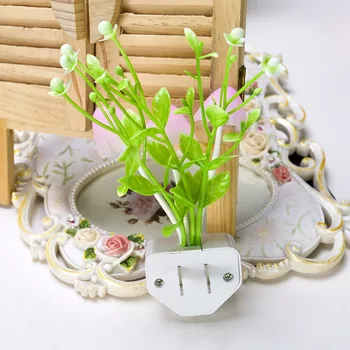 

Romantic LED Light Control Night Light Sensor Pluggable Wall Lamp Home Lighting Mushroom Water Grass Colorful Lights #YL10