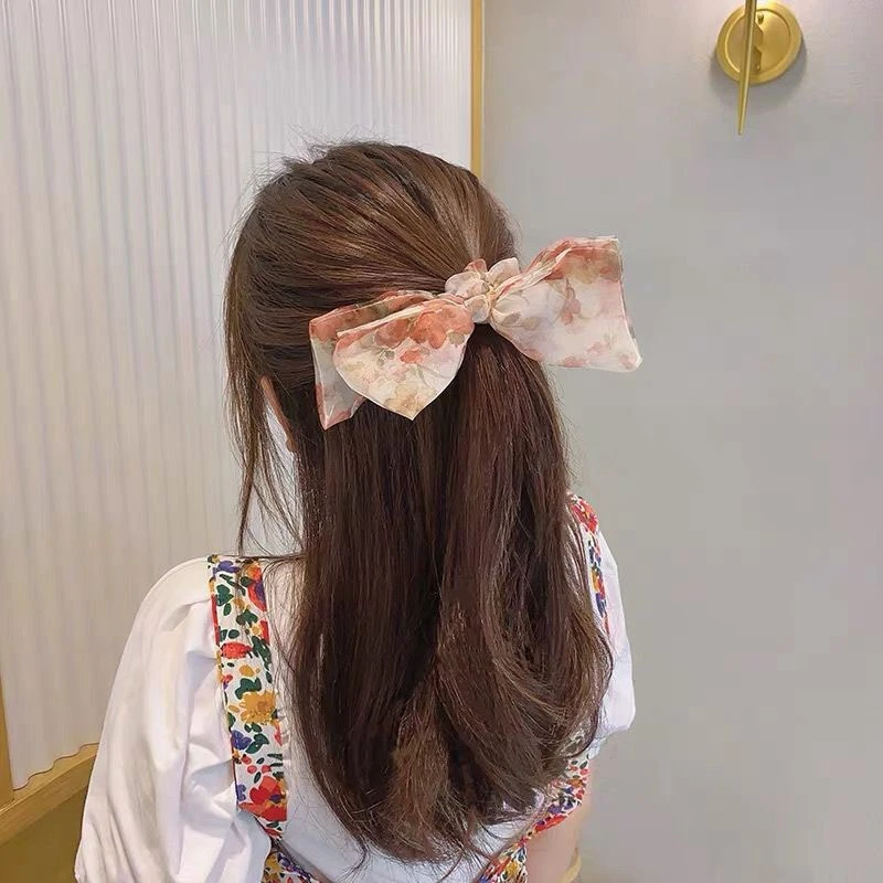 

Fashion Korean Mesh Bowknot Flower Hair Clips Barrette for Women Hair Bands Scrunchies for Girls Women New Hair Accessories