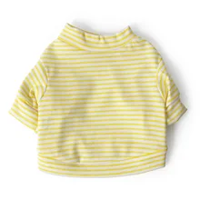 Высококачественная одежда для собак, щенков, полосатая футболка, костюм, одежда весна-лето