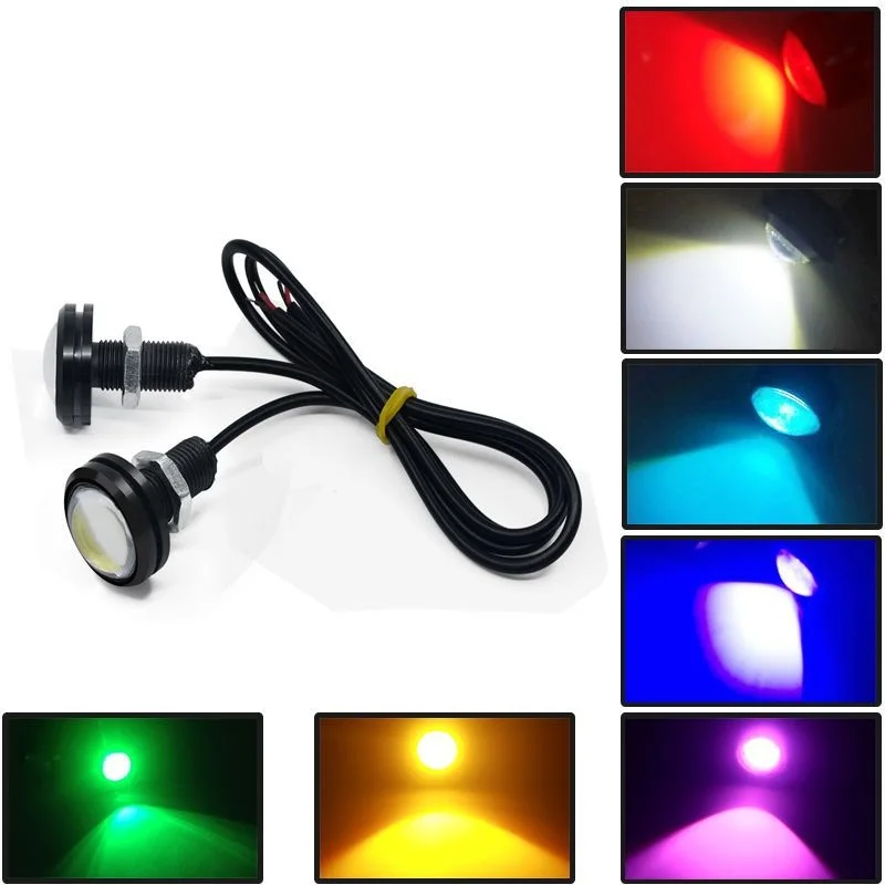 

2pcs Daytime Running Lights Source Backup Reversing Parking Signal Lamp Waterproof 18mm 23mm 12V Led Eagle Eye Lamp