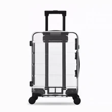 Новинка, новейший роскошный Прозрачный чехол для костюма, модный бренд, чемодан на колёсиках, чехол на колесиках для мужчин/женщин, сумка для переноски багажа, дорожная коробка