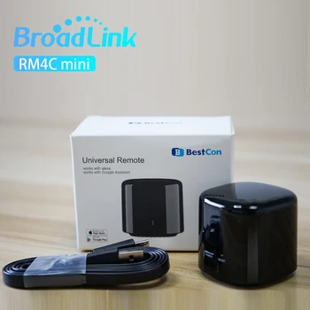 

Broadlink Official RM4C Mini Smart Home WiFi Remote Controller Automation Modules Compatible with AlexaGoogle Home Voice Control