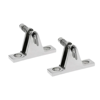

1 Pair Stainless Steel Deck Hinge Boat Bimini Top Fitting Quick Release Pin