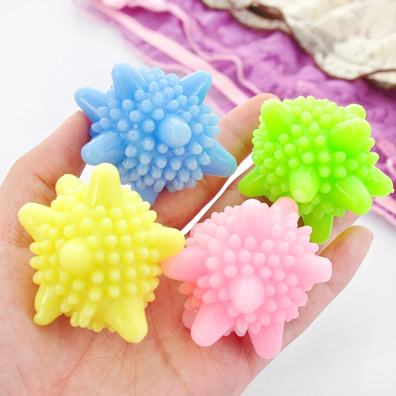 10pcs/lot Magic Laundry Ball For Household Cleaning Washing Machine Clothes Softener Starfish Shape Solid Cleaning Balls 5cm