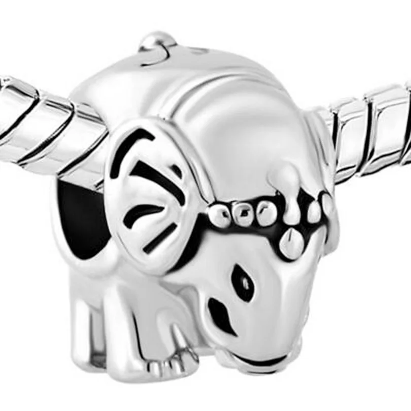 para pulsera Pandora, Charms de elefante, Tailandia, Animal, amuletos de la suerte, cuentas niño para la fabricación de -