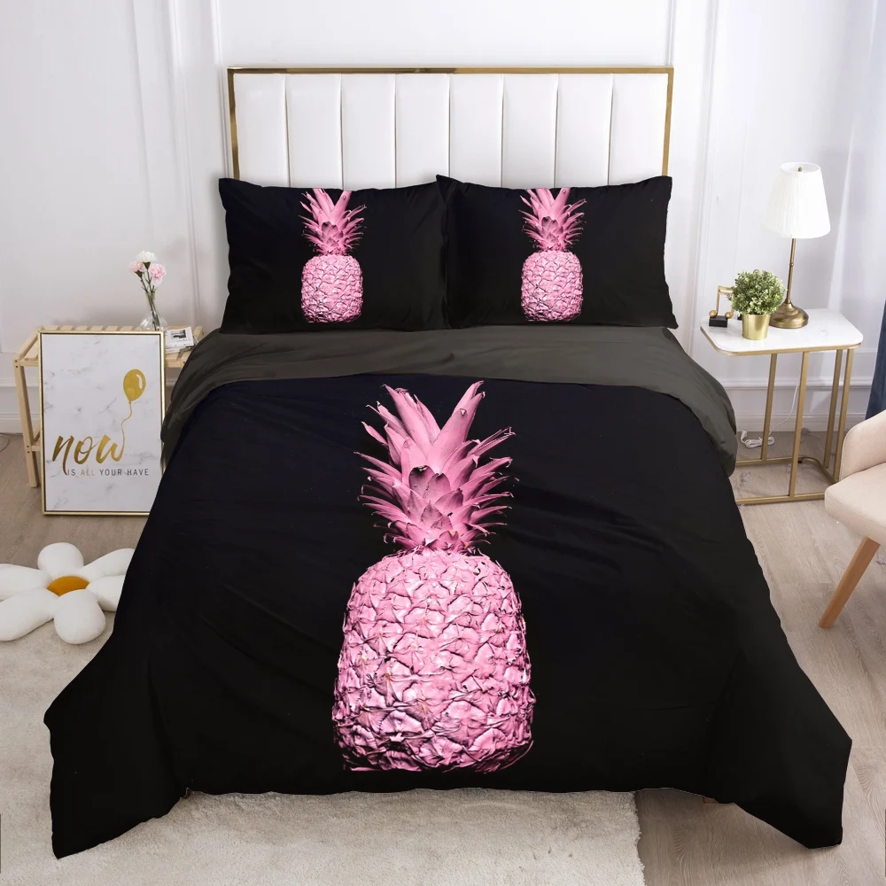 Black bedding set Queen King Full Double Duvet cover set pillow case