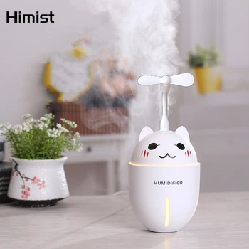 

Cute Pet Humidifier Multi-Function Ultrasonic Air Freshner Car Humidificdor USB Aroma Essential Oil Diffuser With Mini Fan LED