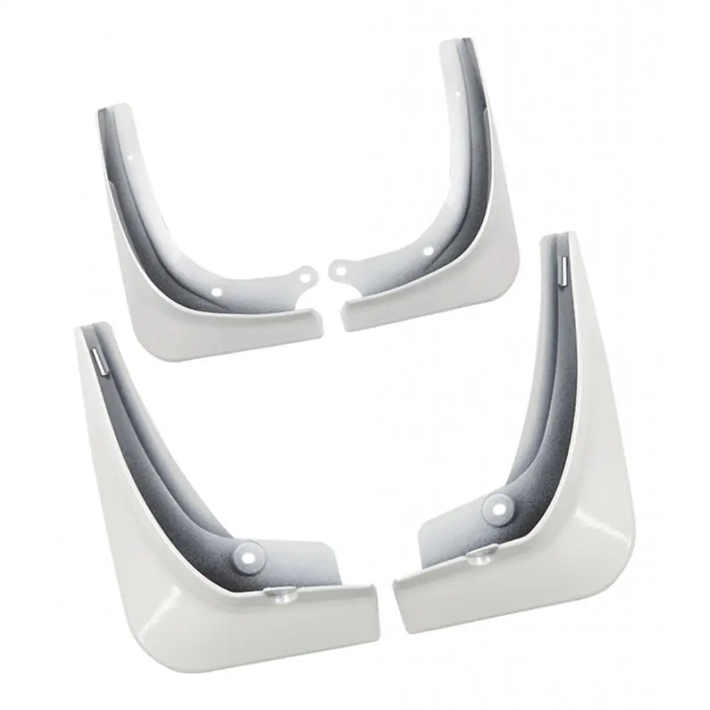 4pcs/Set White Car Splash Guards Mud Flaps MudGuards For Tesla Model 3 16-19