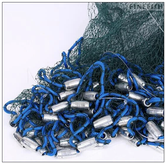 Strong with ring multifilament line cast net 3-7.2M catch fishing net small mesh USA style throw network outdoor casting net