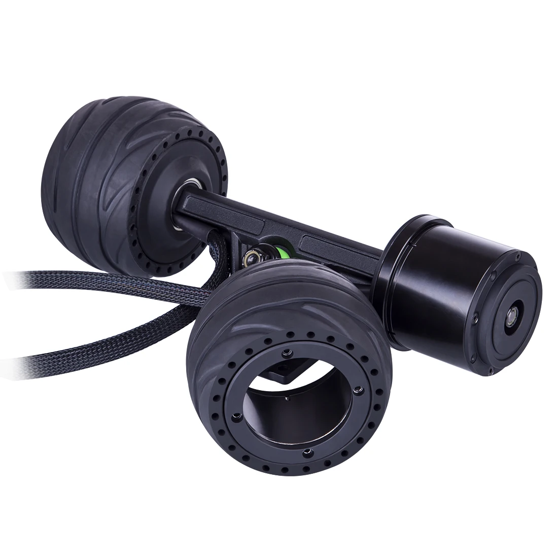 US $187.06 105 x 66mm Hub Motor with Replaceable All Terrain Rubber Wheel Skateboard Accessories Black