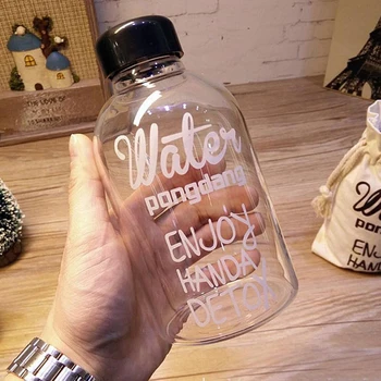 

Plastic Juice Water Bottle 600/1000ML Portable Sport Camping Cycling Travel Fashion Large Capacity Bottles Heat resistant Bottle