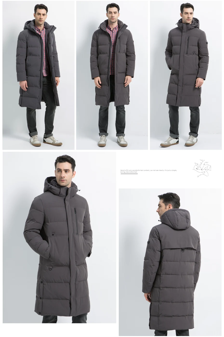 Новая мужская зимняя куртка длинное Мужское пальто на молнии мужские пальто высокого качества Мужская зимняя брендовая одежда MWD19913D